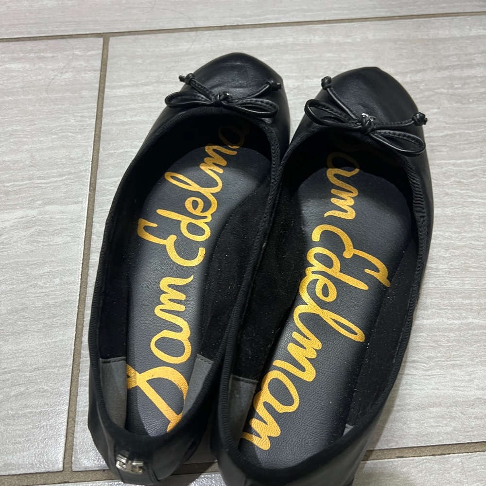 Sam Edelman Black Bow Flats